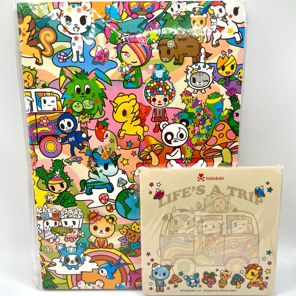 Tokidoki Stay Wild Notebook with matching memo pad